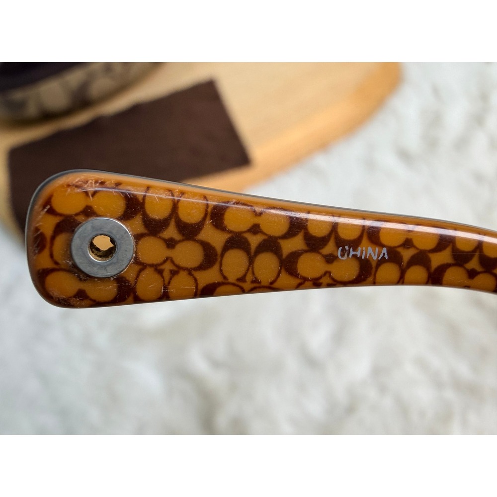 Coach Kendall S438 Tortoise Sunglasses Oval Frame Signature Logo with Case - Picture 7 of 8